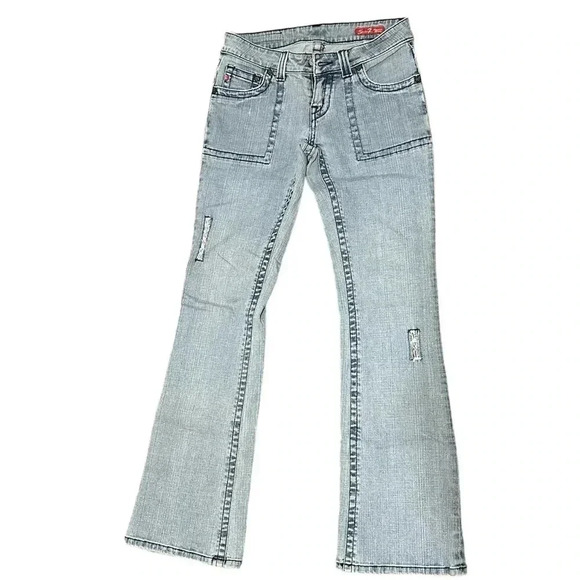 SEVEN7 Women’s Cotton Flare Light Denim Jeans size 28 - Picture 1 of 16